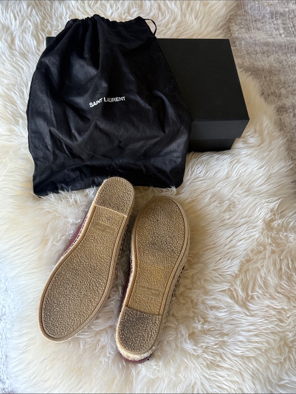 Saint Laurent Burgundy Espadrilles - Picture 6 of 8